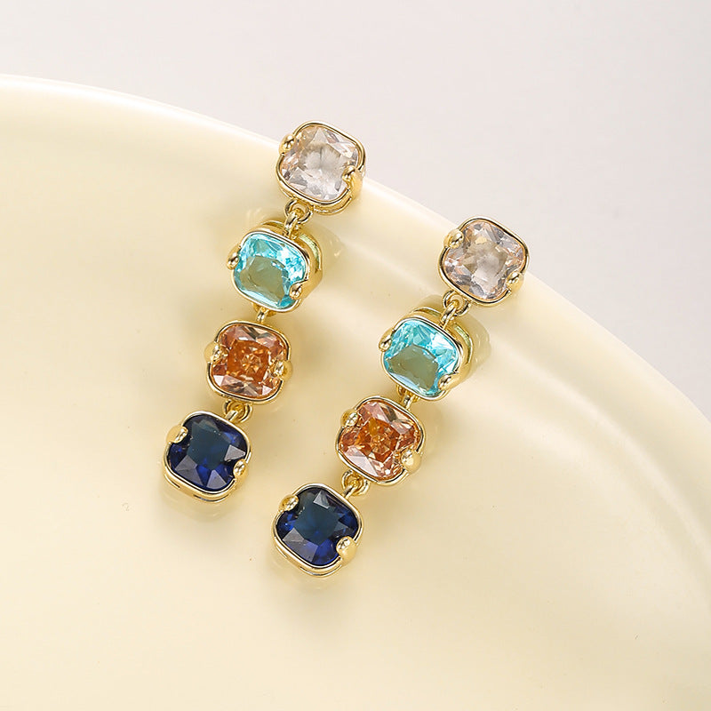 EHAO Copper Gold-plated Earring Women Design High-end Earrings Summer