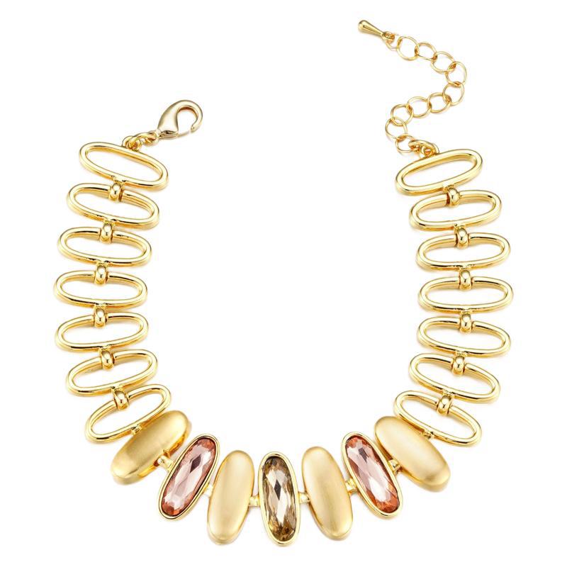 EHAO Colorful Zircon Metal Bracelet Fashionable Simple Women's High-end Bracelet