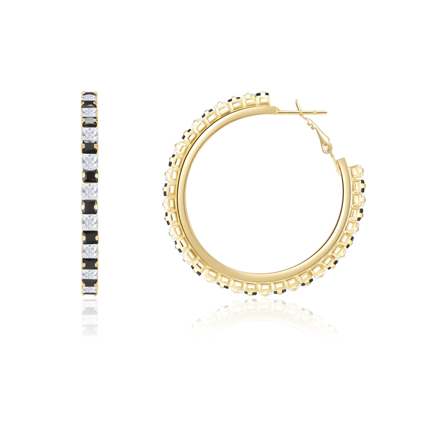 EHAO Fashion Large earrings, earrings, copper plated with 18K Gold, fashionable high-end light luxury earrings.