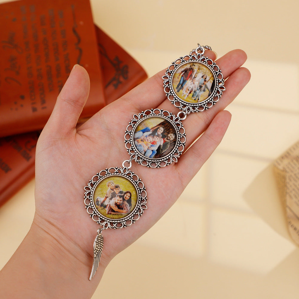 Customized DIY Photos Graduation Season Wedding Holiday Jewelry Accessories Brooches, Car Pendants Gifts for Family