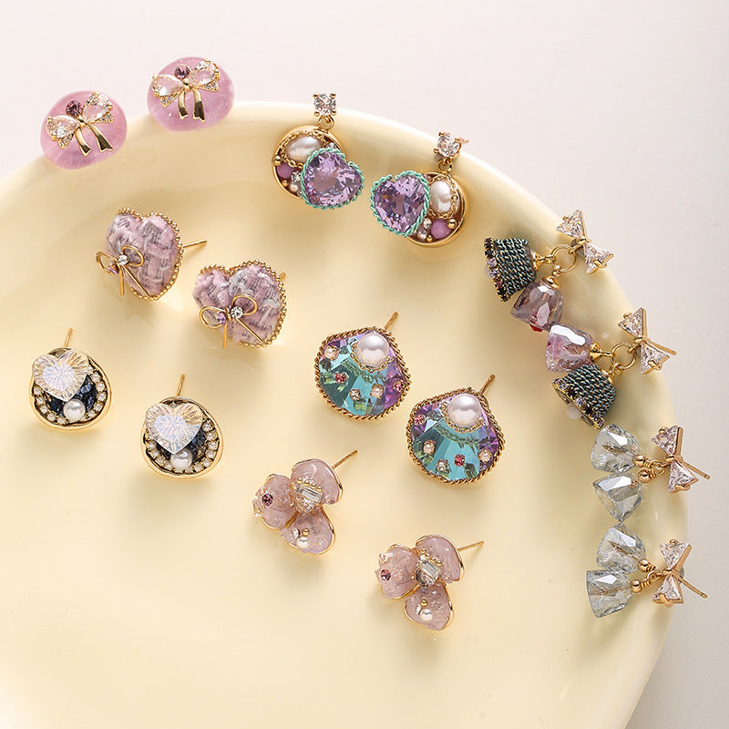 EHAO Copper Gold-plated Earring Women Design High-end Earrings Summer