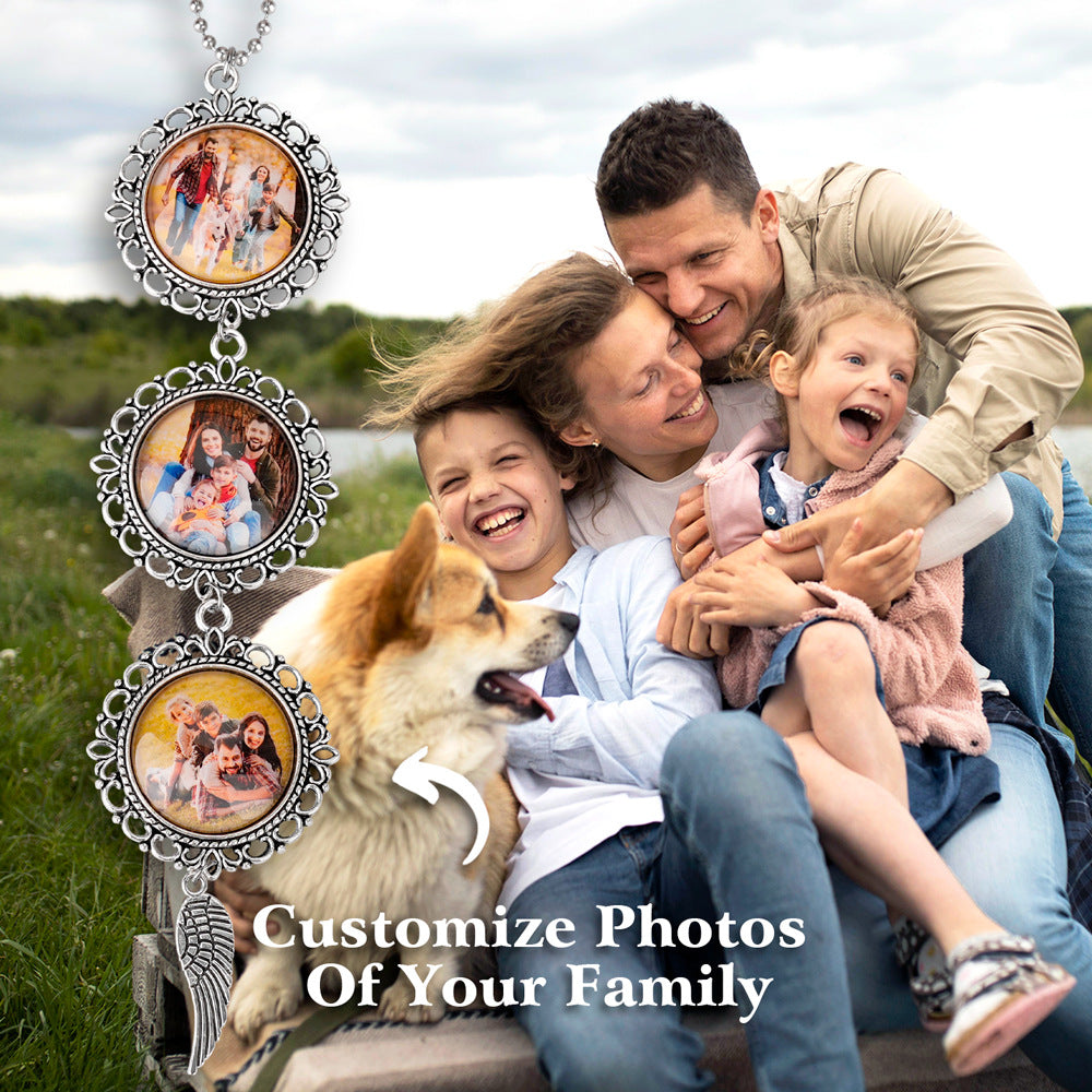 Customized DIY Photos Graduation Season Wedding Holiday Jewelry Accessories Brooches, Car Pendants Gifts for Family