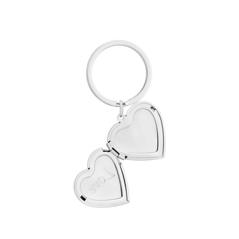 18K Copper Photo Frame Necklace Women Simple Love Photo Box Pendant Jewelry