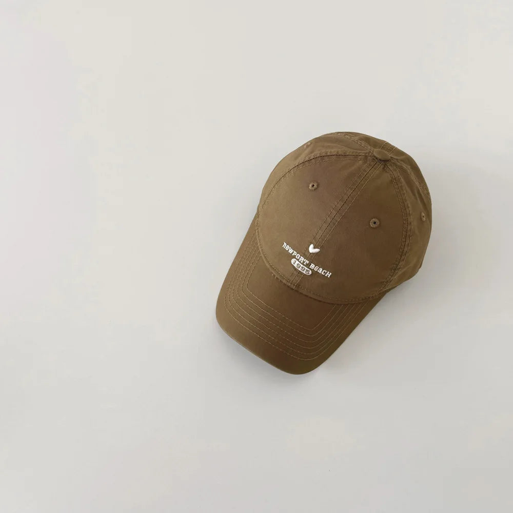 6-18Y Baby Embroidery Baseball Hats Outdoor Boy Girl Sunscreen Hat Retro Kids Peaked Cap Cotton Children Casual Caps