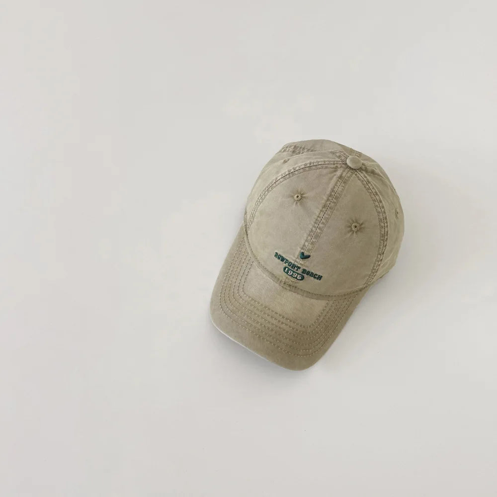 6-18Y Baby Embroidery Baseball Hats Outdoor Boy Girl Sunscreen Hat Retro Kids Peaked Cap Cotton Children Casual Caps