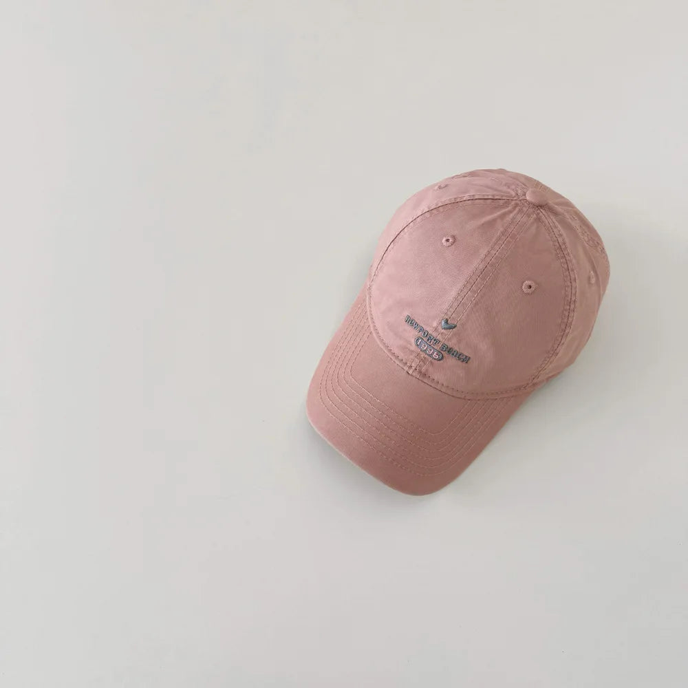 6-18Y Baby Embroidery Baseball Hats Outdoor Boy Girl Sunscreen Hat Retro Kids Peaked Cap Cotton Children Casual Caps
