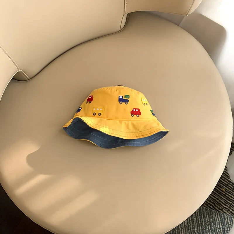 8M-2Y Ins Baby Bucket Hat for Baby Girls Boys Big Brim Children Travel Visor Basin Fishermen Hat
