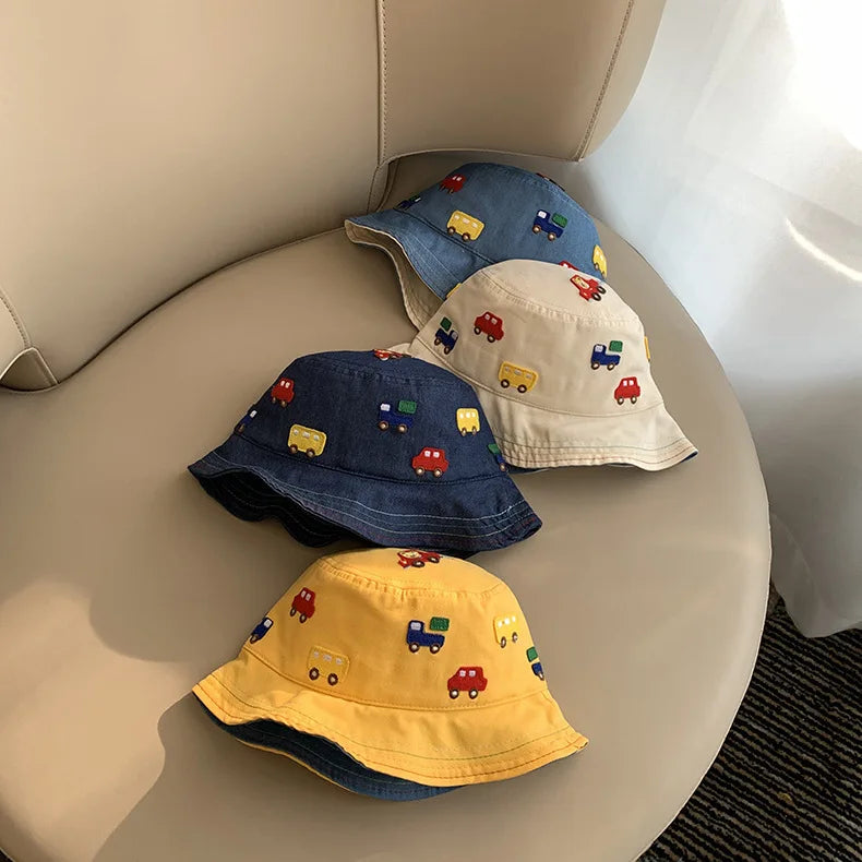8M-2Y Ins Baby Bucket Hat for Baby Girls Boys Big Brim Children Travel Visor Basin Fishermen Hat