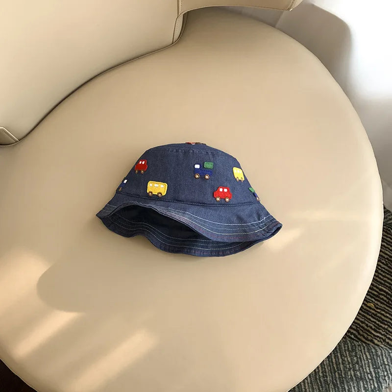 8M-2Y Ins Baby Bucket Hat for Baby Girls Boys Big Brim Children Travel Visor Basin Fishermen Hat