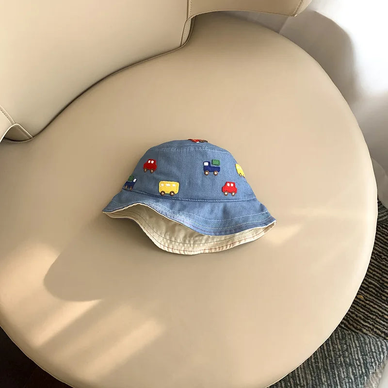 8M-2Y Ins Baby Bucket Hat for Baby Girls Boys Big Brim Children Travel Visor Basin Fishermen Hat