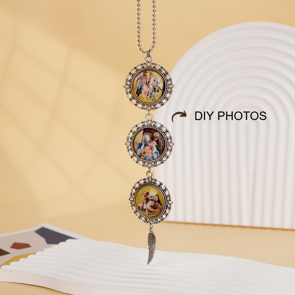 Customized DIY Photos Graduation Season Wedding Holiday Jewelry Accessories Brooches, Car Pendants Gifts for Family