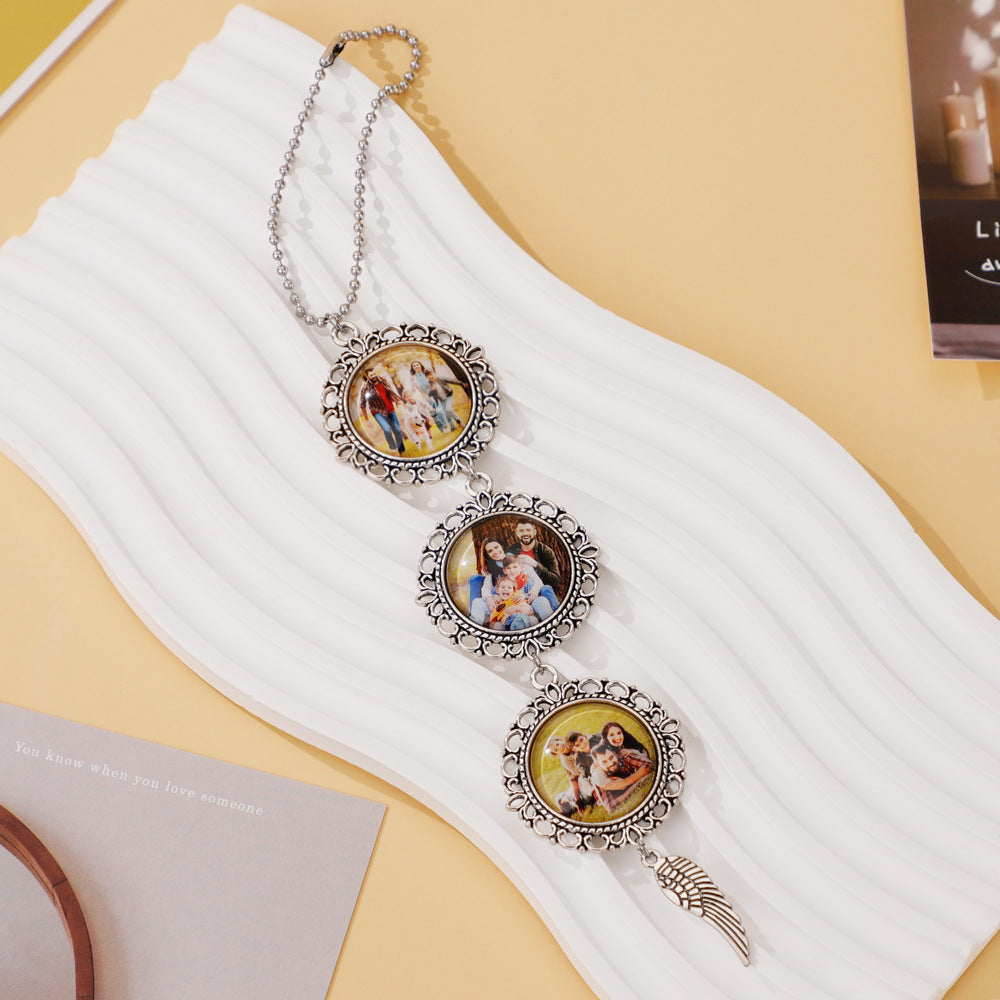 Customized DIY Photos Graduation Season Wedding Holiday Jewelry Accessories Brooches, Car Pendants Gifts for Family